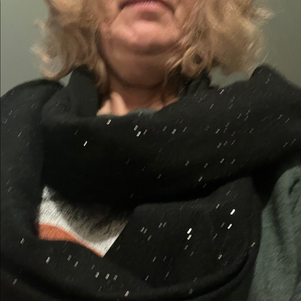 Joseph Ribkoff Black Scarf with Sparkle Accents 💯 authentic
